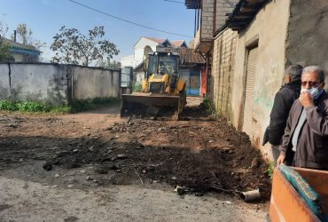 بهسازی کوچه جنب خانه بهداشت ضیابر