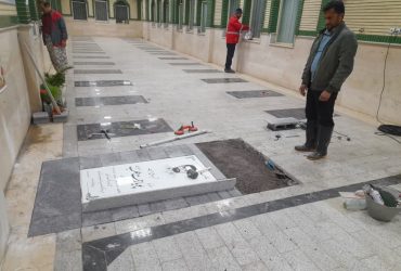 آماده سازی مزارشهید پویا رحمت طلب ضیابری